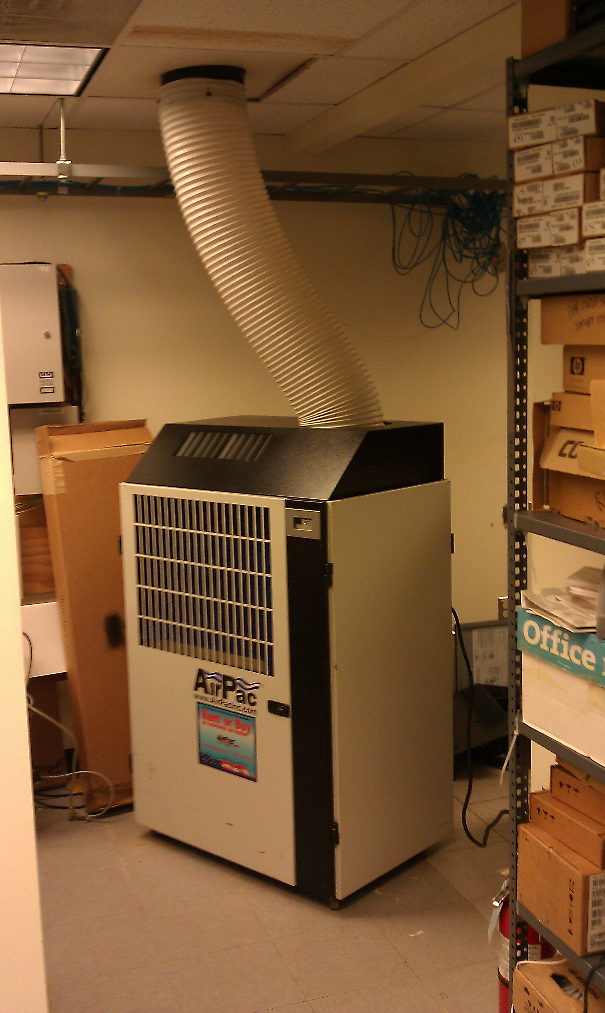 Portable Air Conditioner - Low Cost Cooling Option for Server Rooms