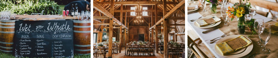 Barn wedding rustic